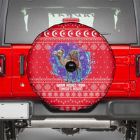 Tunisia Christmas Spare Tire Cover with Desert Camel Crescent Snowflake Pattern and National Emblem - Wonder Print Shop