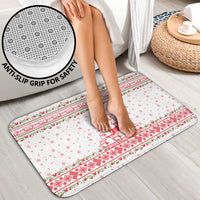 Tunisia Christmas Bathroom Set with Red Falcon Tree White Snowflake Pattern and Festive Borders - Wonder Print Shop