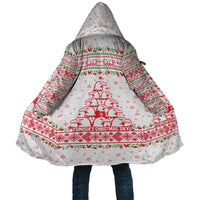 Tunisia Christmas Cloak with Red Falcon Tree White Snowflake Pattern and Festive Borders - Wonder Print Shop
