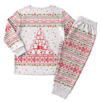 Tunisia Christmas Pajama Set with Red Falcon Tree White Snowflake Pattern and Festive Borders - Wonder Print Shop