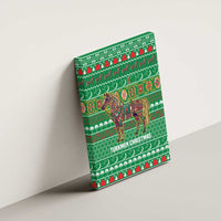 Turkmenistan Christmas Canvas Wall Art with Decorated Horse Crescent Moon Pattern and Traditional Carpet - Wonder Print Shop