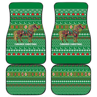 Turkmenistan Christmas Car Mats with Decorated Horse Crescent Moon Pattern and Traditional Carpet - Wonder Print Shop