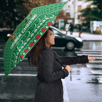Turkmenistan Christmas Umbrella with Decorated Horse Crescent Moon Pattern and Traditional Carpet - Wonder Print Shop