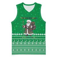 Turkmenistan Christmas Basketball Jersey with Traditional Santa Snowflake Crescent Moon and National Emblem - Wonder Print Shop