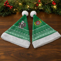 Turkmenistan Christmas Santa Hat with Traditional Santa Snowflake Crescent Moon and National Emblem - Wonder Print Shop