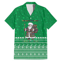 Turkmenistan Christmas Family Matching Mermaid Dress and Hawaiian Shirt with Traditional Santa Snowflake Crescent Moon and National Emblem - Wonder Print Shop