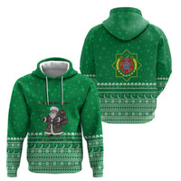 Turkmenistan Christmas Hoodie with Traditional Santa Snowflake Crescent Moon and National Emblem - Wonder Print Shop