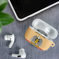 South Sudan Christmas AirPods Case with Beige Tribal Pattern, National Emblem, and Green Star Motif - Wonder Print Shop