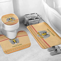 South Sudan Christmas Bathroom Set with Beige Tribal Pattern, National Emblem, and Green Star Motif - Wonder Print Shop