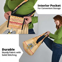 South Sudan Christmas Grocery Bag with Beige Tribal Pattern, National Emblem, and Green Star Motif - Wonder Print Shop