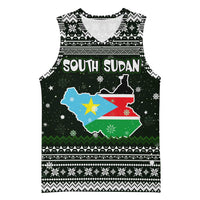 South Sudan Christmas Basketball Jersey with National Map, Flag Colors, and Sleeping Rhino Motif - Wonder Print Shop
