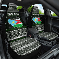 South Sudan Christmas Car Seat Cover with National Map, Flag Colors, and Sleeping Rhino Motif - Wonder Print Shop