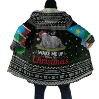 South Sudan Christmas Cloak with National Map, Flag Colors, and Sleeping Rhino Motif - Wonder Print Shop