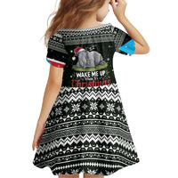 South Sudan Christmas Family Matching Mermaid Dress and Hawaiian Shirt with National Map, Flag Colors, and Sleeping Rhino Motif - Wonder Print Shop