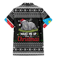 South Sudan Christmas Family Matching Mermaid Dress and Hawaiian Shirt with National Map, Flag Colors, and Sleeping Rhino Motif - Wonder Print Shop