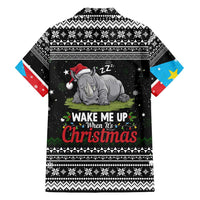 South Sudan Christmas Family Matching Puletasi and Hawaiian Shirt with National Map, Flag Colors, and Sleeping Rhino Motif - Wonder Print Shop