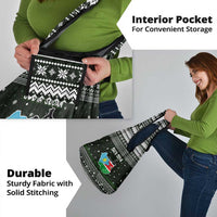 South Sudan Christmas Grocery Bag with National Map, Flag Colors, and Sleeping Rhino Motif - Wonder Print Shop