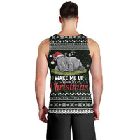 South Sudan Christmas Men Tank Top with National Map, Flag Colors, and Sleeping Rhino Motif - Wonder Print Shop