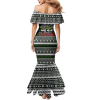 South Sudan Christmas Mermaid Dress with National Map, Flag Colors, and Sleeping Rhino Motif - Wonder Print Shop