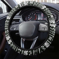South Sudan Christmas Steering Wheel Cover with National Map, Flag Colors, and Sleeping Rhino Motif - Wonder Print Shop