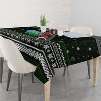 South Sudan Christmas Tablecloth with National Map, Flag Colors, and Sleeping Rhino Motif - Wonder Print Shop