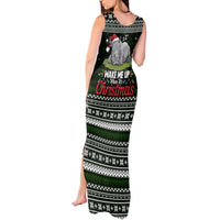 South Sudan Christmas Tank Maxi Dress with National Map, Flag Colors, and Sleeping Rhino Motif - Wonder Print Shop