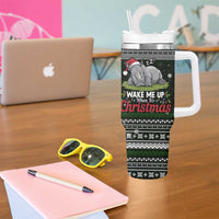 South Sudan Christmas Tumbler With Handle with National Map, Flag Colors, and Sleeping Rhino Motif - Wonder Print Shop