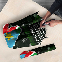 South Sudan Christmas Umbrella with National Map, Flag Colors, and Sleeping Rhino Motif - Wonder Print Shop