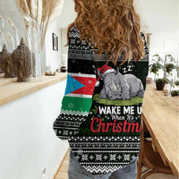 South Sudan Christmas Women Casual Shirt with National Map, Flag Colors, and Sleeping Rhino Motif - Wonder Print Shop