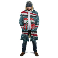 Syria Christmas Cloak with National Flag Motif, Coat of Arms Eagle, and Festive Snowflake Pattern - Wonder Print Shop