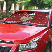 Syria Christmas Auto Sun Shade with Golden Eagle Emblem Christmas Camel Scene - Wonder Print Shop