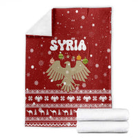 Syria Christmas Blanket with Golden Eagle Emblem Christmas Camel Scene - Wonder Print Shop
