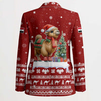 Syria Christmas Blazer with Golden Eagle Emblem Christmas Camel Scene - Wonder Print Shop