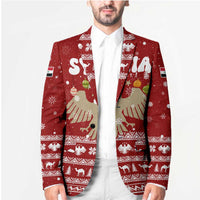 Syria Christmas Blazer with Golden Eagle Emblem Christmas Camel Scene - Wonder Print Shop