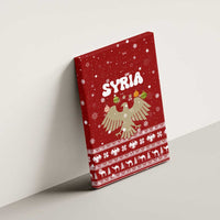 Syria Christmas Canvas Wall Art with Golden Eagle Emblem Christmas Camel Scene - Wonder Print Shop