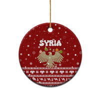 Syria Christmas Ceramic Ornament with Golden Eagle Emblem Christmas Camel Scene - Wonder Print Shop