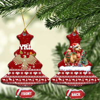 Syria Christmas Ceramic Ornament with Golden Eagle Emblem Christmas Camel Scene - Wonder Print Shop