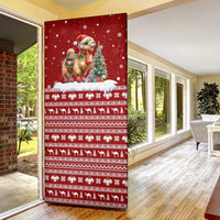 Syria Christmas Door Cover with Golden Eagle Emblem Christmas Camel Scene - Wonder Print Shop