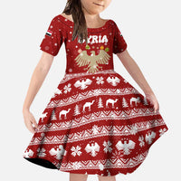 Syria Christmas Family Matching Mermaid Dress and Hawaiian Shirt with Golden Eagle Emblem Christmas Camel Scene - Wonder Print Shop