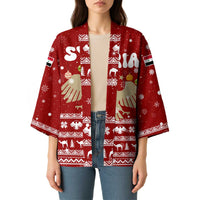 Syria Christmas Kimono with Golden Eagle Emblem Christmas Camel Scene - Wonder Print Shop