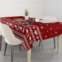 Syria Christmas Tablecloth with Golden Eagle Emblem Christmas Camel Scene - Wonder Print Shop