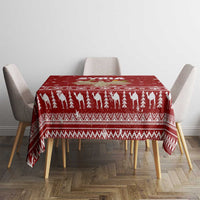 Syria Christmas Tablecloth with Golden Eagle Emblem Christmas Camel Scene - Wonder Print Shop