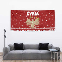 Syria Christmas Tapestry with Golden Eagle Emblem Christmas Camel Scene - Wonder Print Shop