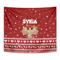 Syria Christmas Tapestry with Golden Eagle Emblem Christmas Camel Scene - Wonder Print Shop