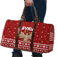 Syria Christmas Travel Bag with Golden Eagle Emblem Christmas Camel Scene - Wonder Print Shop