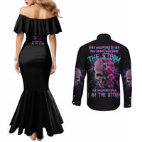 i-am-the-storm-skull-rose-couples-matching-mermaid-dress-and-long-sleeve-button-shirt
