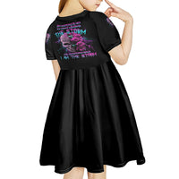 I Am The Storm Skull Rose Kid Short Sleeve Dress - Wonder Print Shop