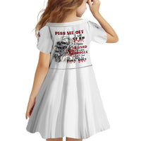 P Me Off Tattooed Skull Rose Family Matching Short Sleeve Bodycon Dress and Hawaiian Shirt - Wonder Print Shop