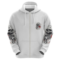 P Me Off Tattooed Skull Rose Hoodie - Wonder Print Shop