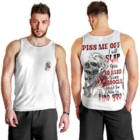 P Me Off Tattooed Skull Rose Men Tank Top - Wonder Print Shop